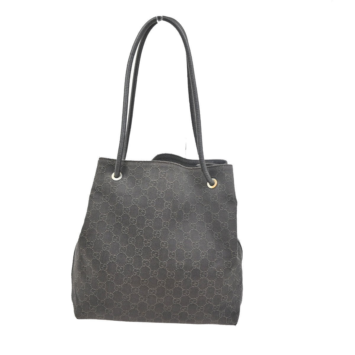 GUCCI GG Gifford Shoulder Tote Bag Canvas Leather Brown SHW Italy 02ZA178
