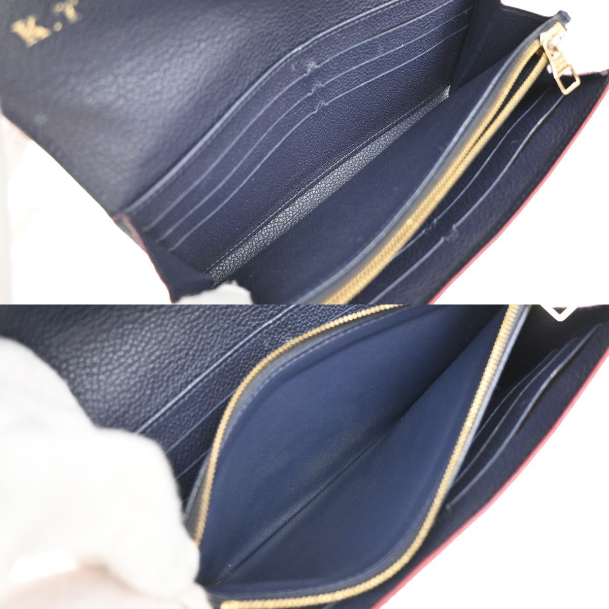 LOUIS VUITTON Portefeuille Sarah Wallet Monogram Empreinte Blue M62125 30KB649