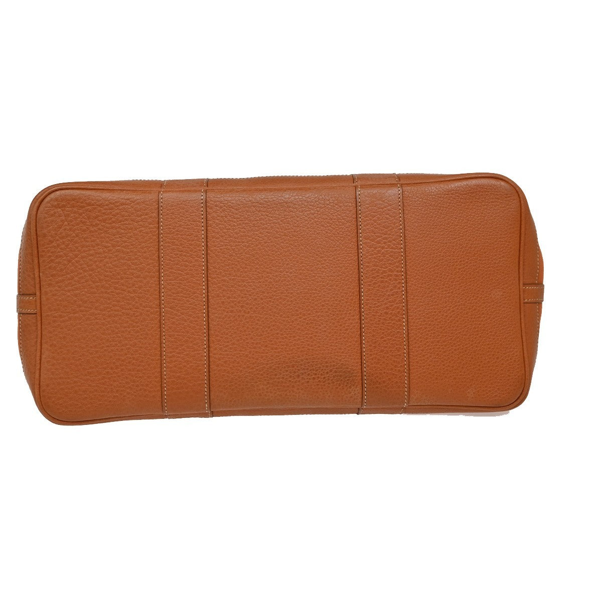 HERMES Garden Party PM Hand Bag Toile Officier Canvas Leather Orange 631RF737