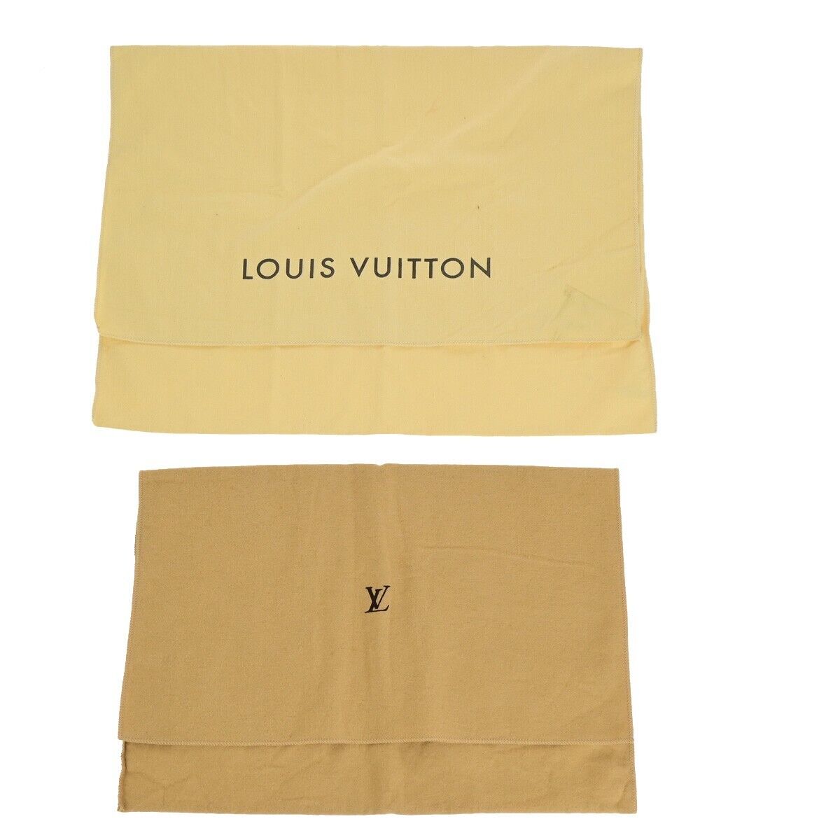 LOUIS VUITTON Logo 10 Set Dust Bag Drawstring Canvas Cotton Beige Brown 09EB737