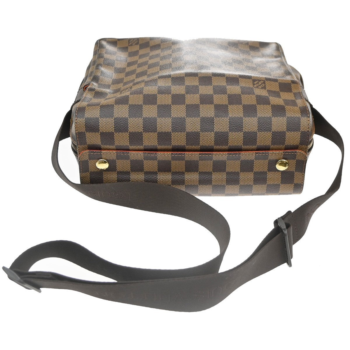 LOUIS VUITTON Naviglio Shoulder Bag Damier Ebene Leather Brown N45255 73CA734