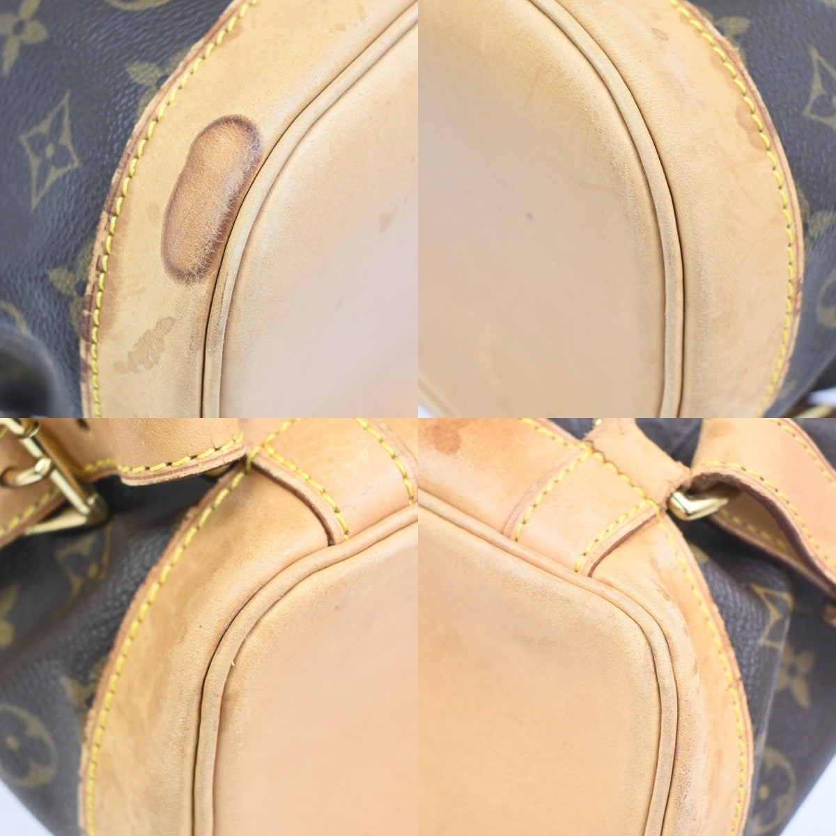 LOUIS VUITTON Montsouris MM Backpack Bag Monogram Leather Brown M51136 77CA673