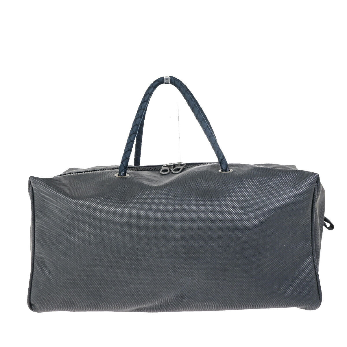 BOTTEGA VENETA Logo Intrecciato Travel Hand Bag PVC Canvas Leather Black 67YG558