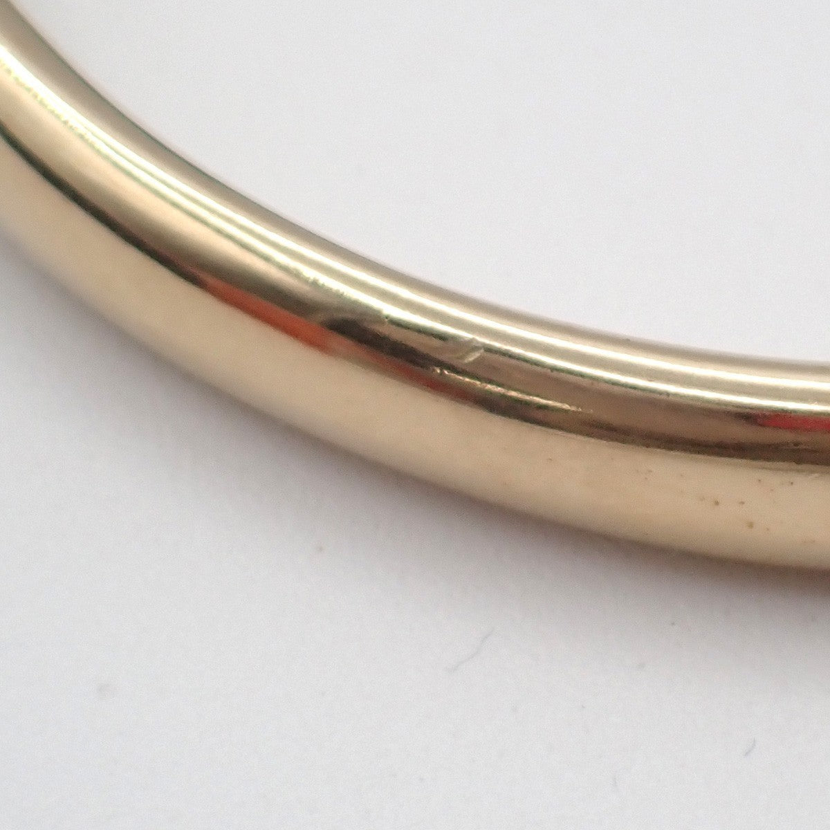 CHRISTIAN DIOR Logo Sphere Bangle Size S Black Enamel Gold 05KP448