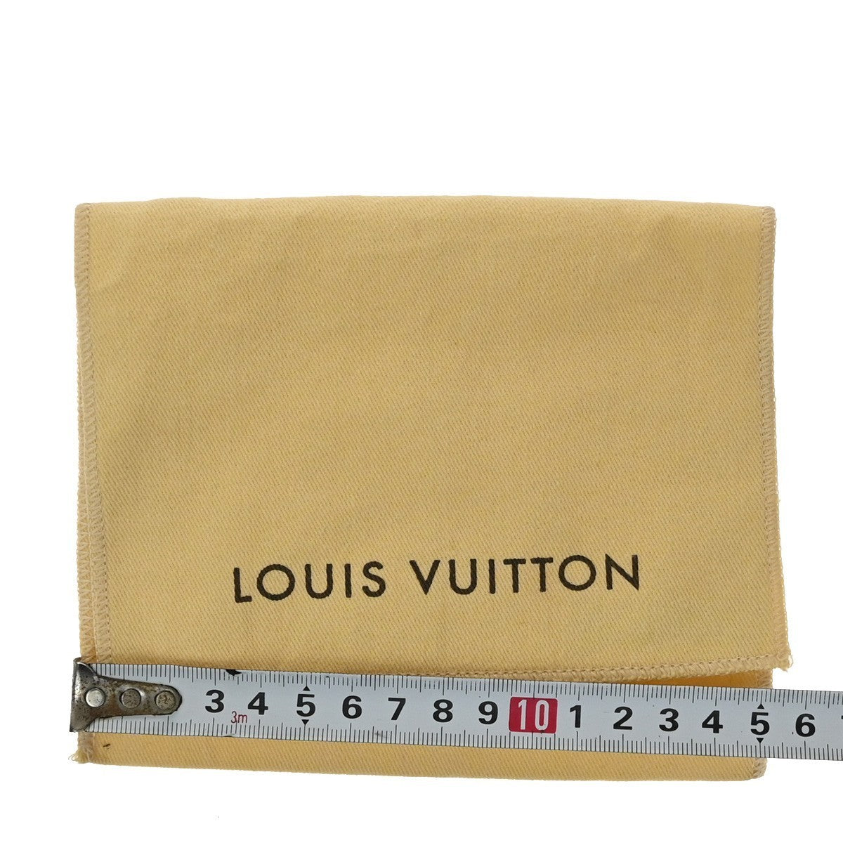 LOUIS VUITTON Logo 10 Set Dust Bag Drawstring Canvas Cotton Beige Brown 01KP252