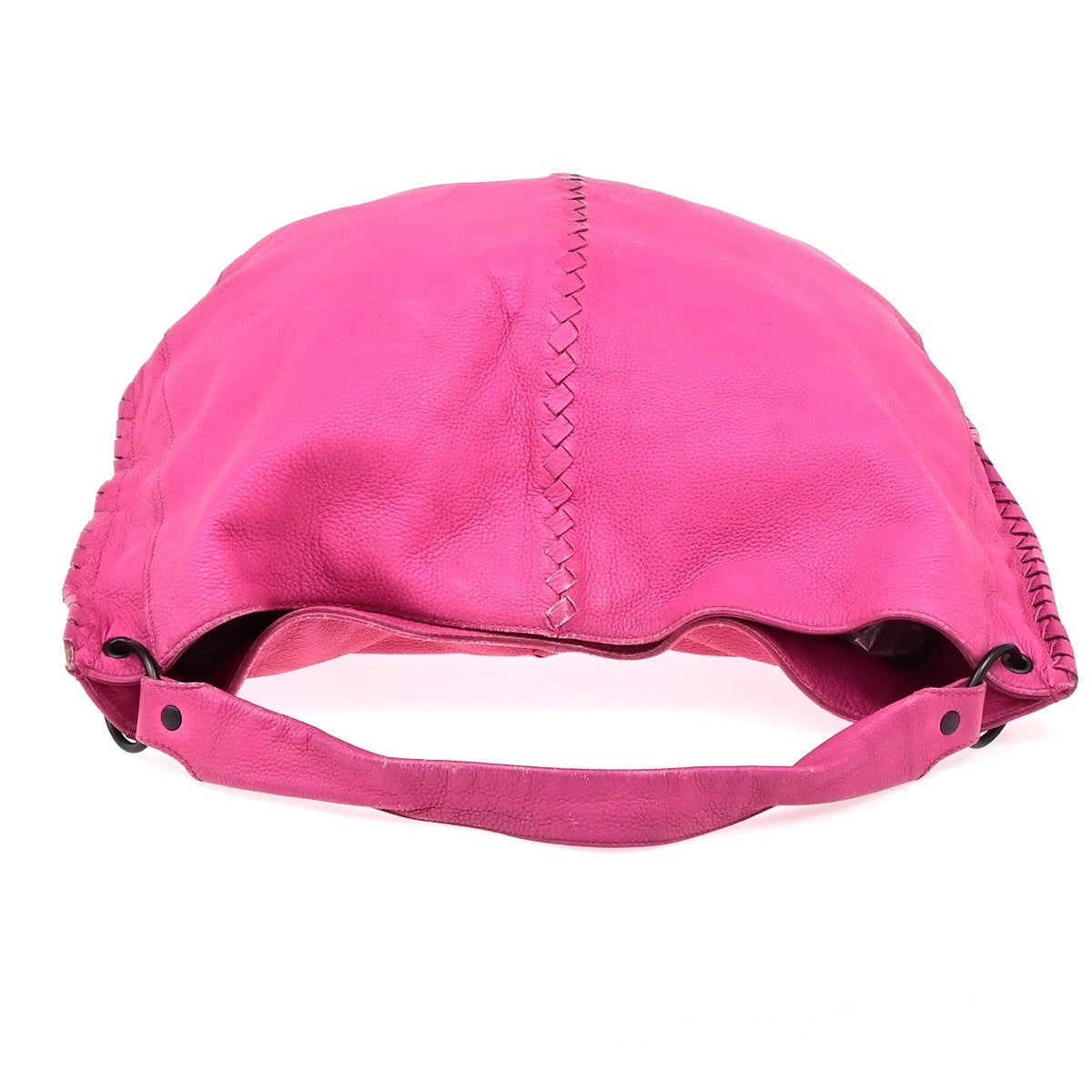 BOTTEGA VENETA Logo Intrecciato Shoulder Hobo Bag Leather Pink Italy 16KD154