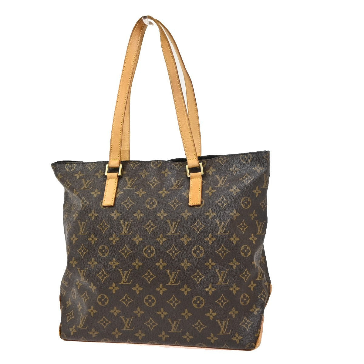 LOUIS VUITTON Cabas Mezzo Shoulder Bag Monogram Leather Brown GHW M51151 77ZA363