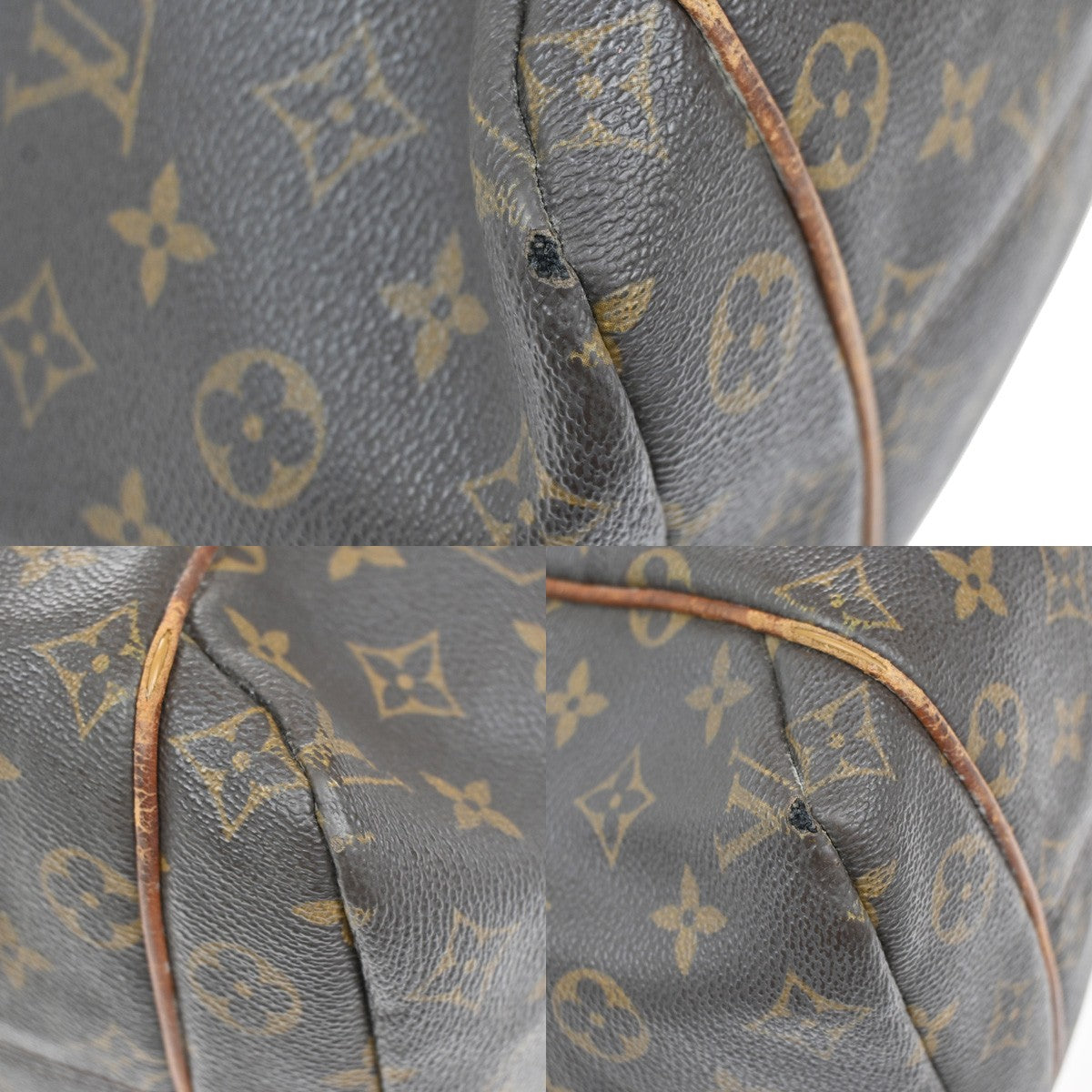LOUIS VUITTON Logo Totally MM Shoulder Bag Monogram Leather Brown M56689 67YH190