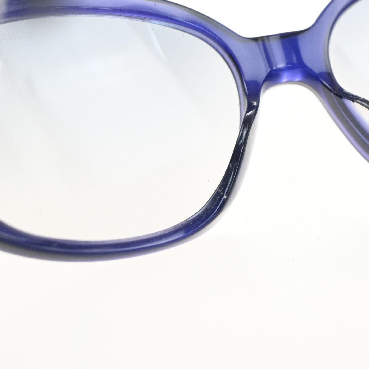 CHANEL CC Logo Camellia Sunglasses Eye Wear Plastic Blue 5113 Italy 60RL750