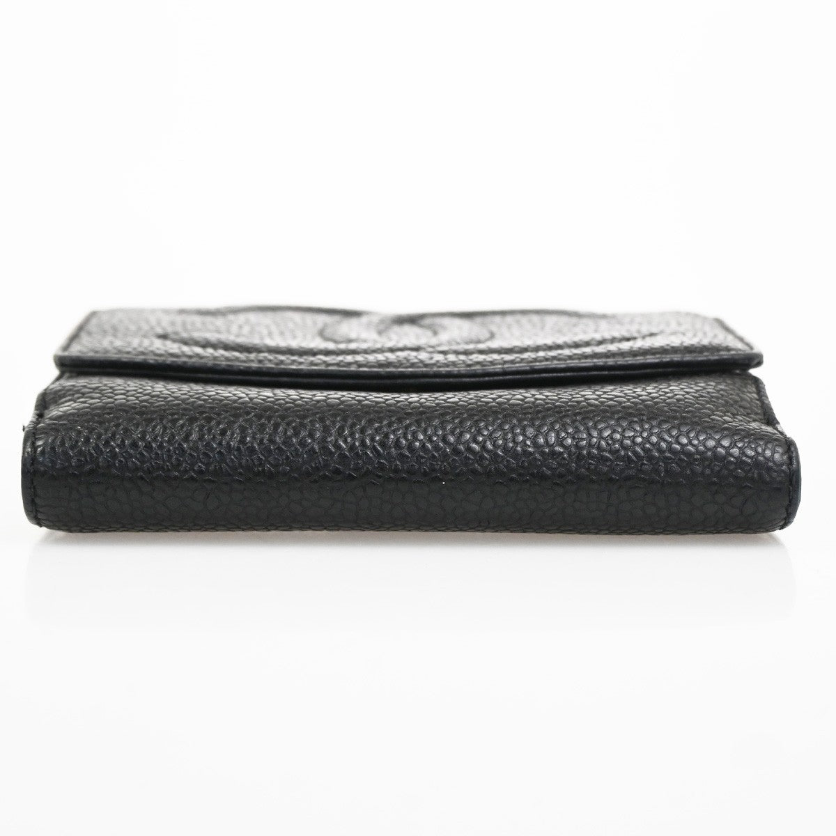 CHANEL CC Bifold Wallet Purse Grained Calfskin Leather BK Italy Vintage 39YJ020