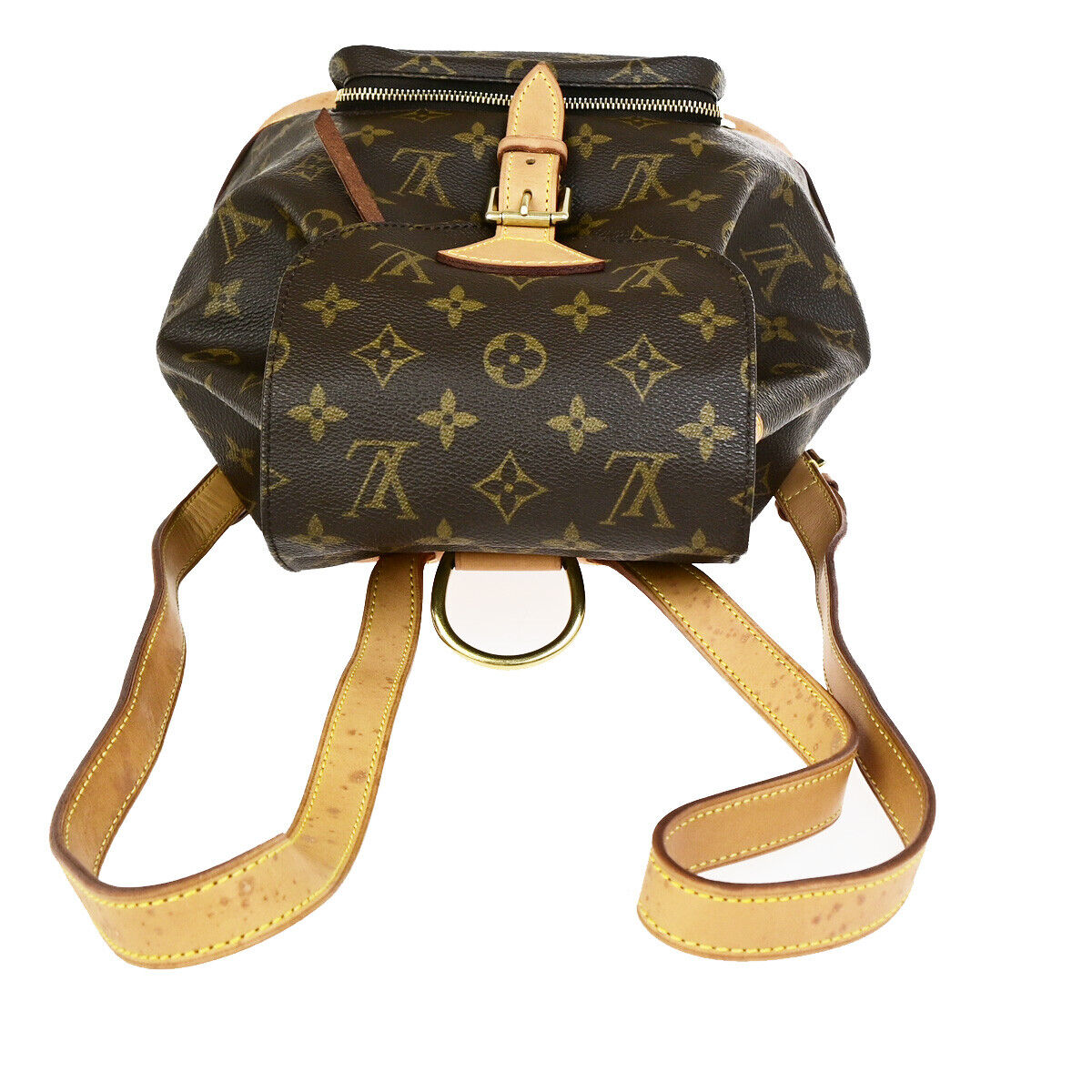 LOUIS VUITTON Montsouris MM Backpack Bag Monogram Leather Brown M51136 18SJ505