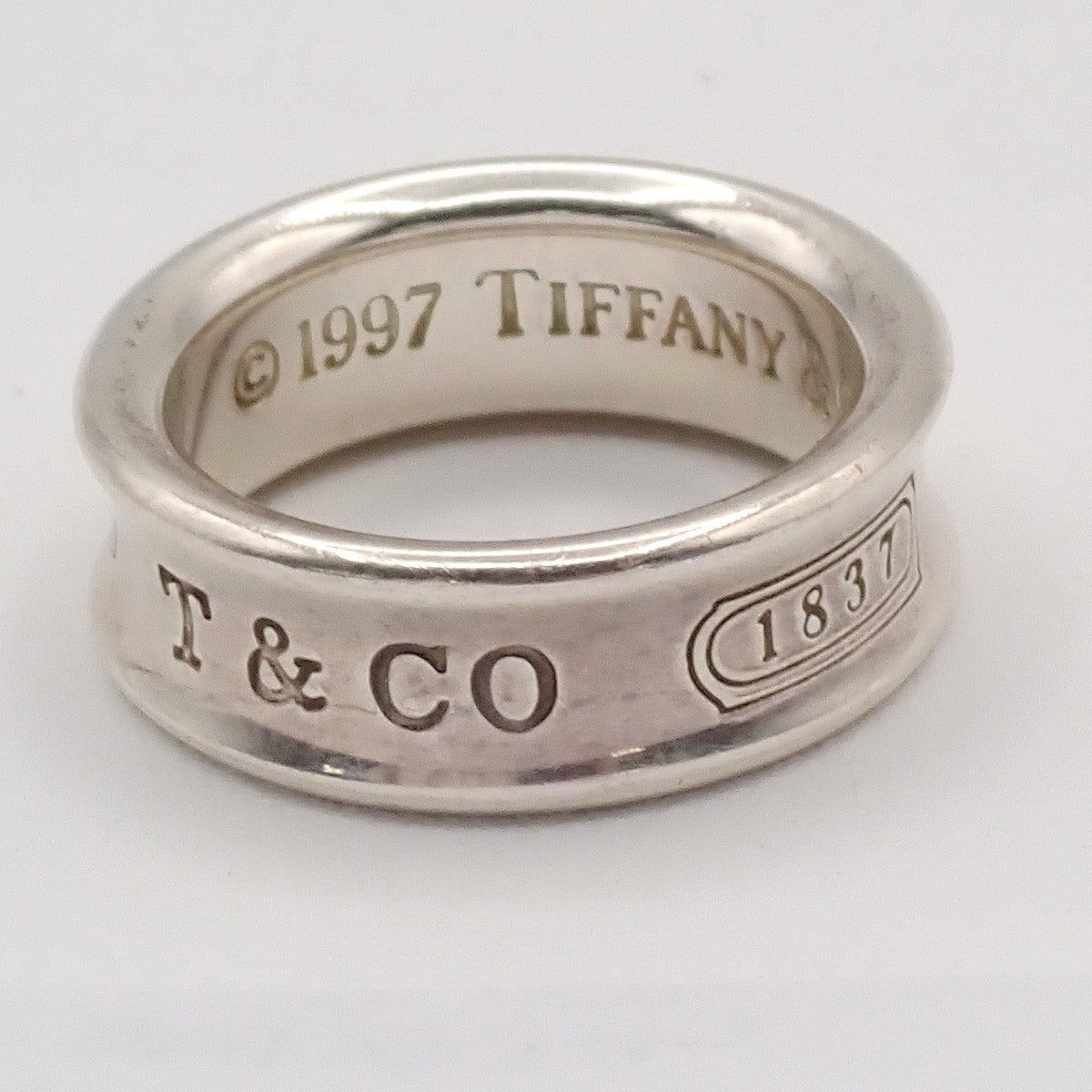 Tiffany & Co. Logo 1837 Ring JP 9 US 5 Silver 925 01ZA320