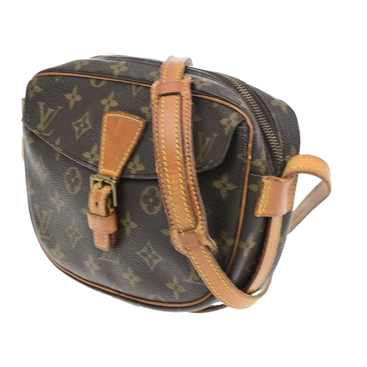 LOUIS VUITTON Jeune Fille PM Shoulder Bag Monogram Leather Brown M51227 38YJ226