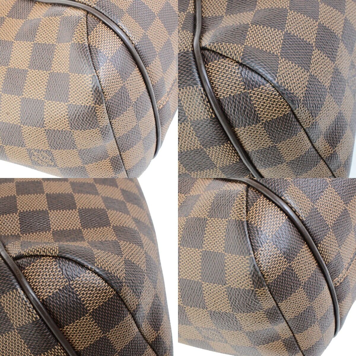 LOUIS VUITTON Logo Totally PM Shoulder Bag Damier Leather Brown N41282 22FB320