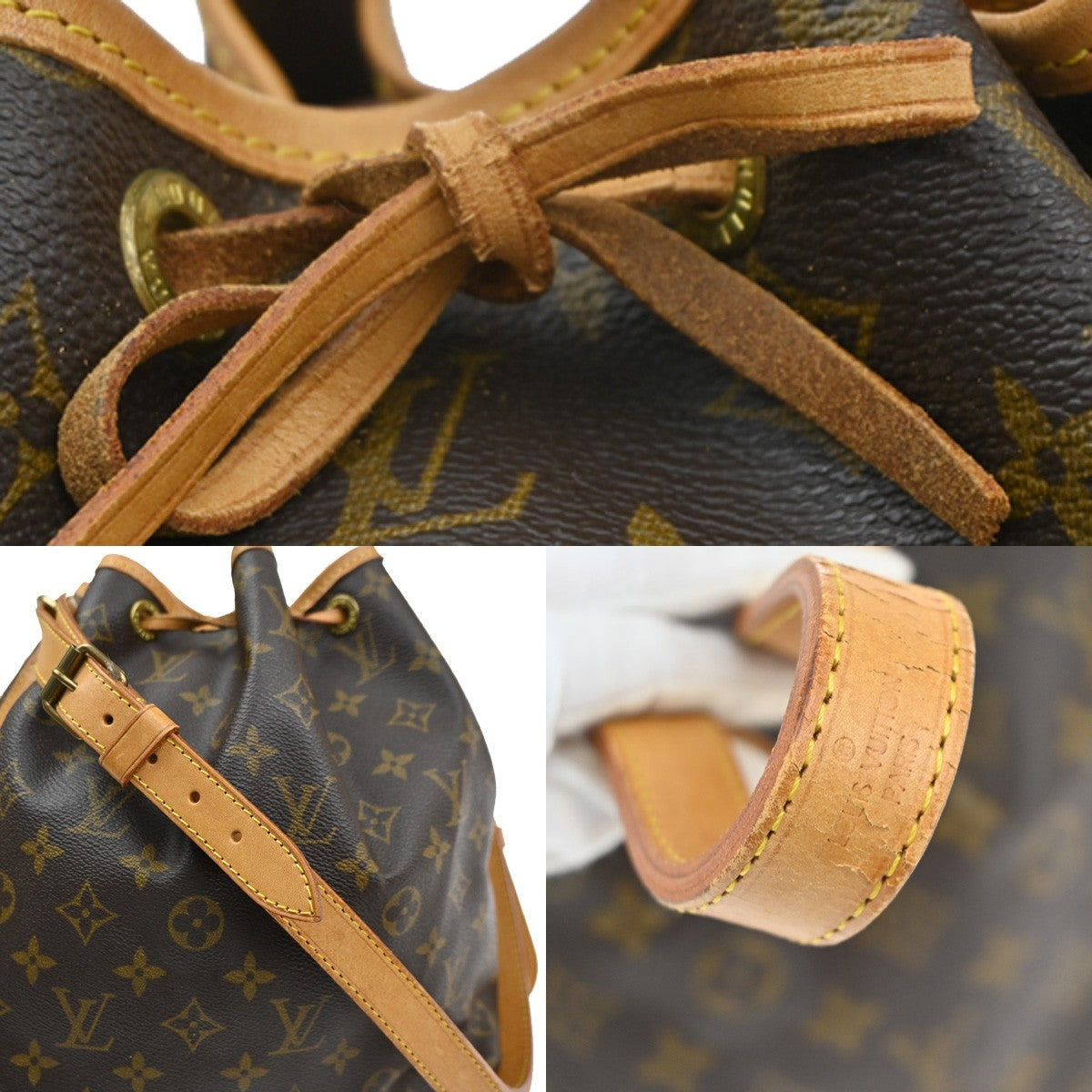LOUIS VUITTON Petit Noe Drawstring Shoulder Bag Monogram BN USA M42226 94MA648