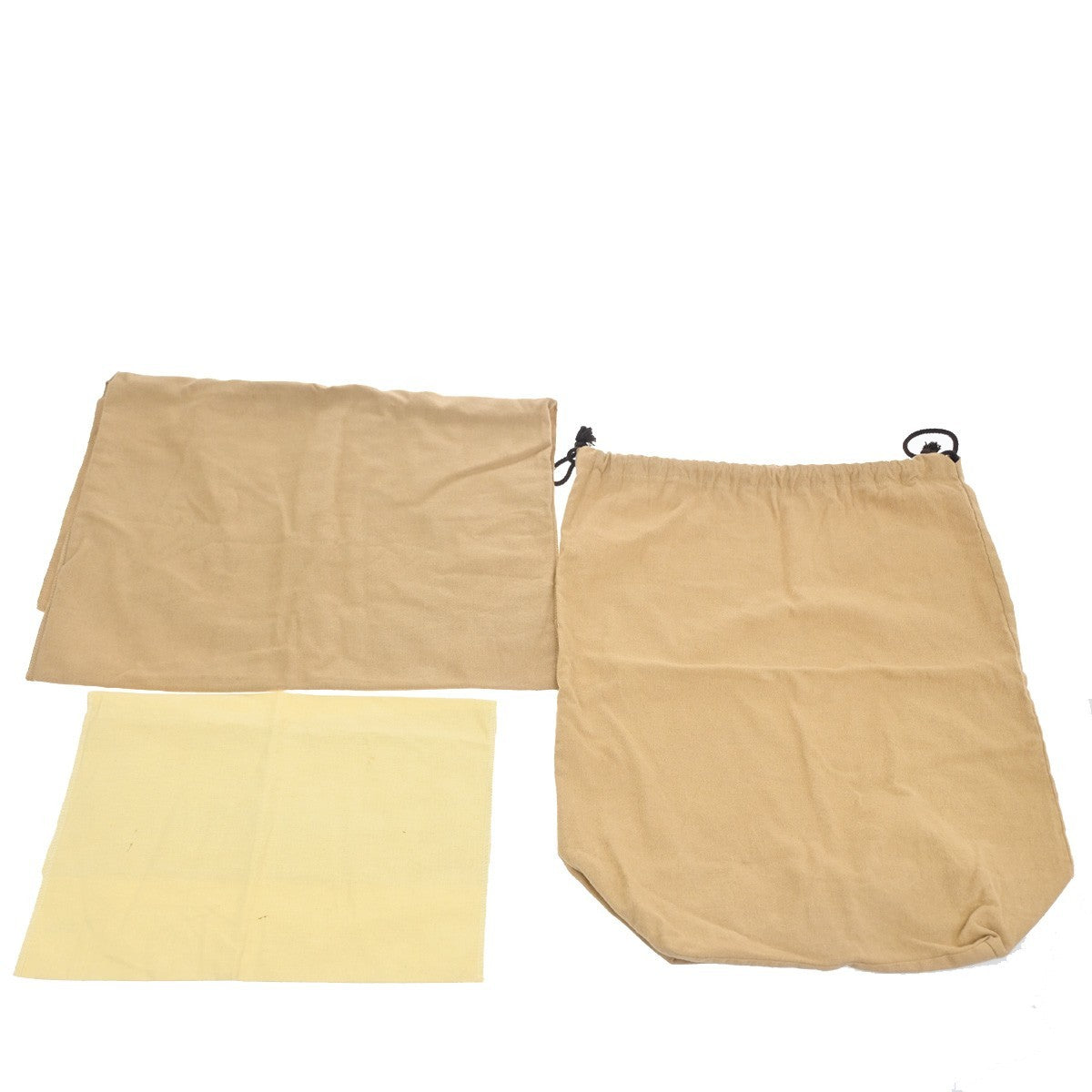LOUIS VUITTON Logo 10 Set Dust Bag Drawstring Canvas Cotton Beige Brown 09KC752