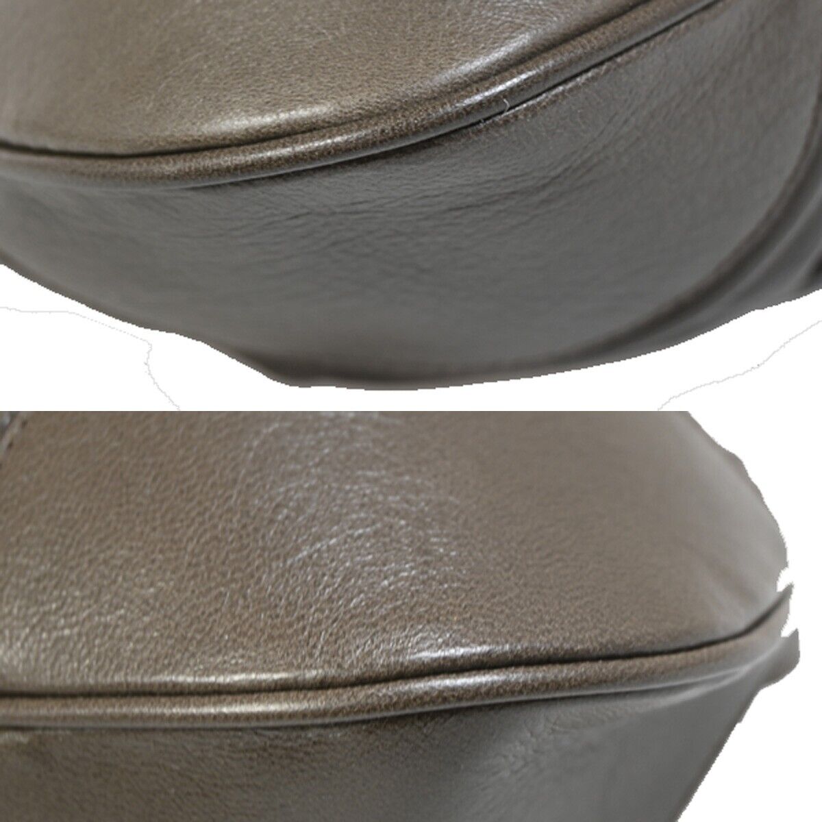 SALVATORE FERRAGAMO Logo Marisa Gancini Shoulder Bag Leather Gray Italy 69FA576
