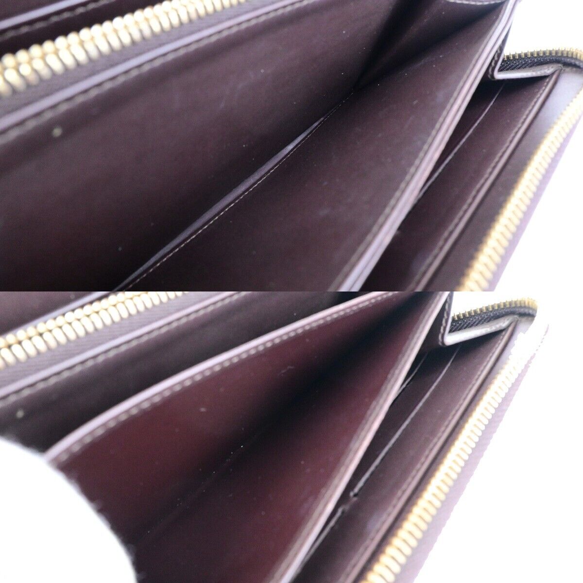 LOUIS VUITTON Zippy Long Wallet Monogram Vernis Leather Amarante M93522 36EB377
