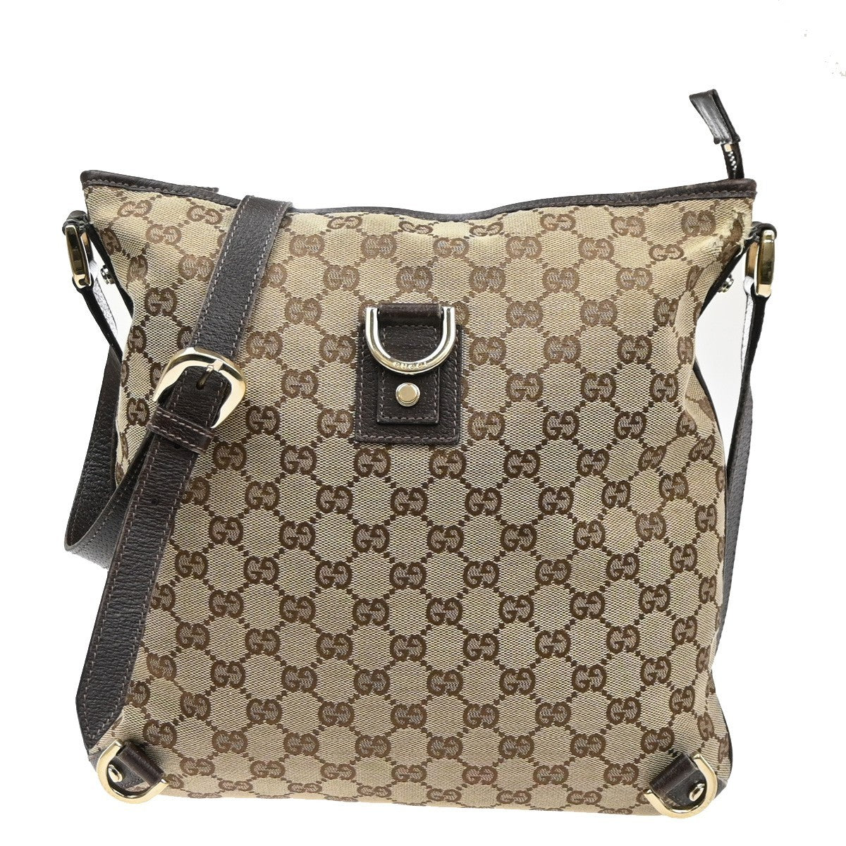 GUCCI Logo Abbey GG Pattern Shoulder Bag Canvas Leather BN BE GHW Italy 05MA666