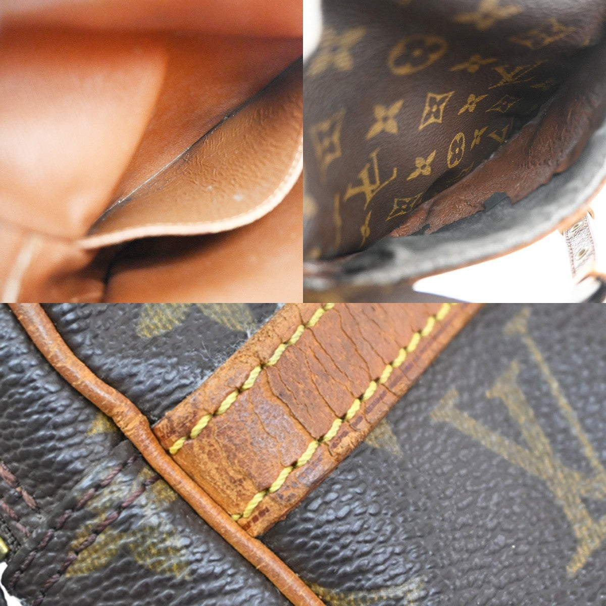 LOUIS VUITTON Danube Shoulder Bag Monogram Leather Brown France M45266 33MA645