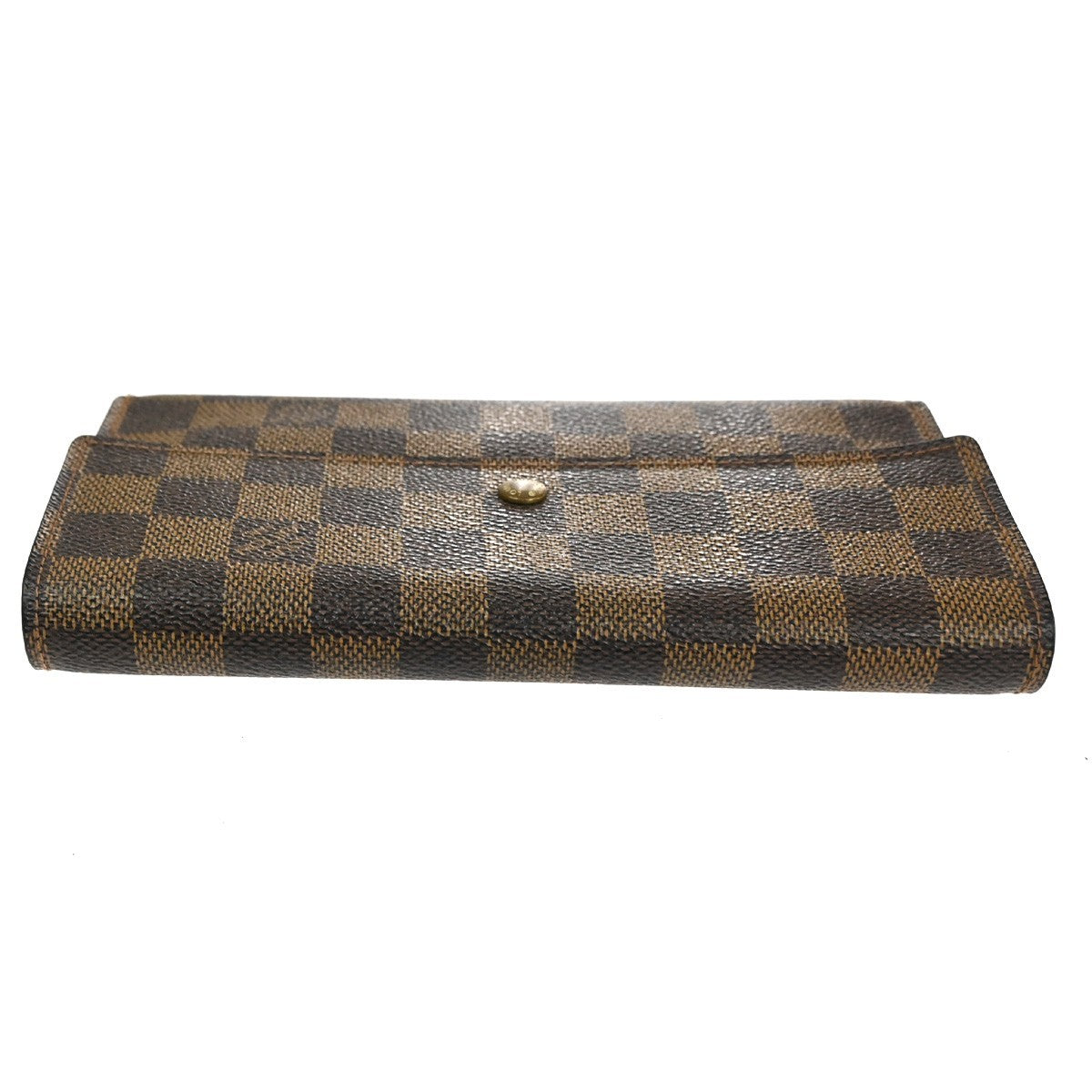 LOUIS VUITTON International Trifold Wallet Damier Leather Brown N61215 68KD003