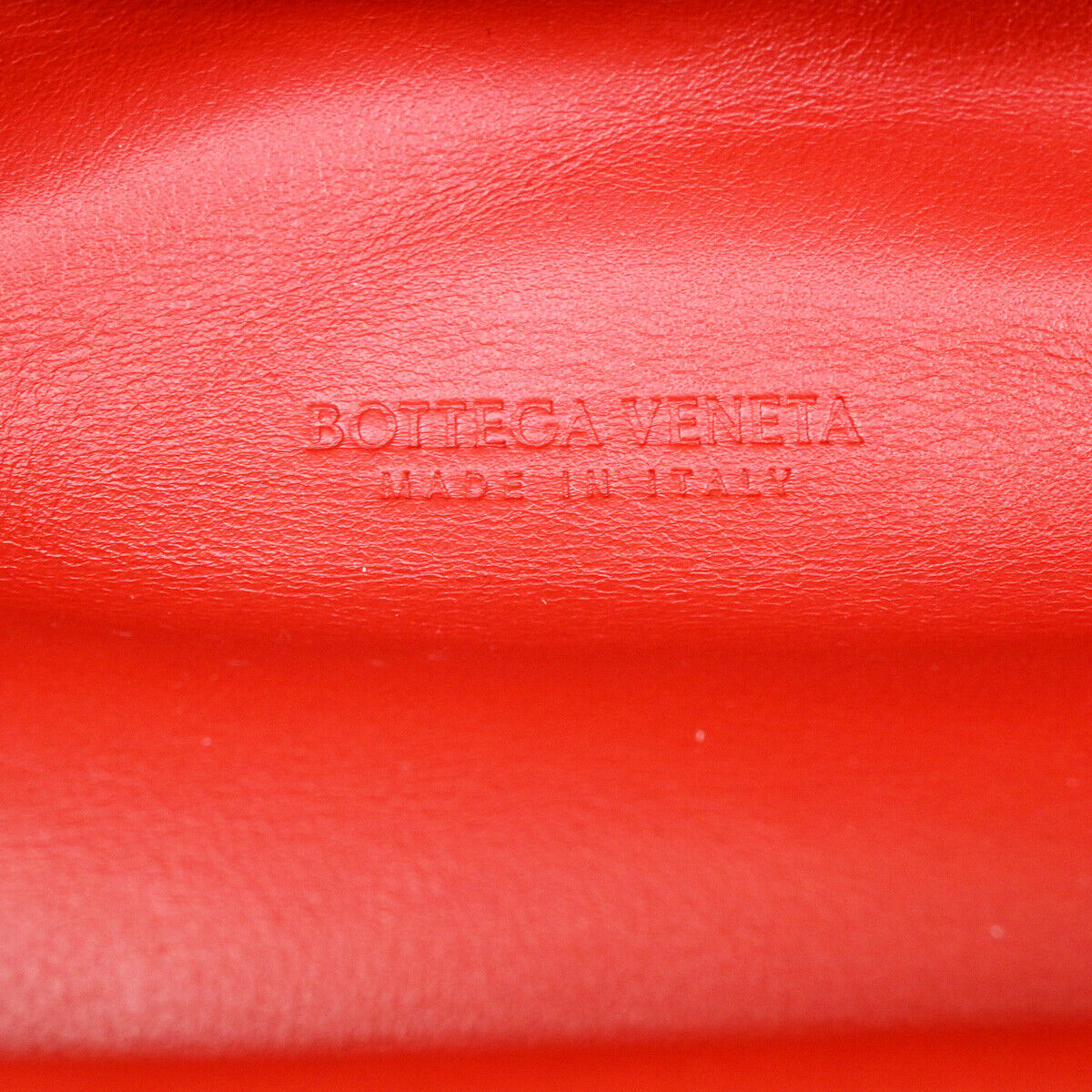 BOTTEGA VENETA The Chain Pouch Shoulder Body Bag Leather Red Silver 609RF159