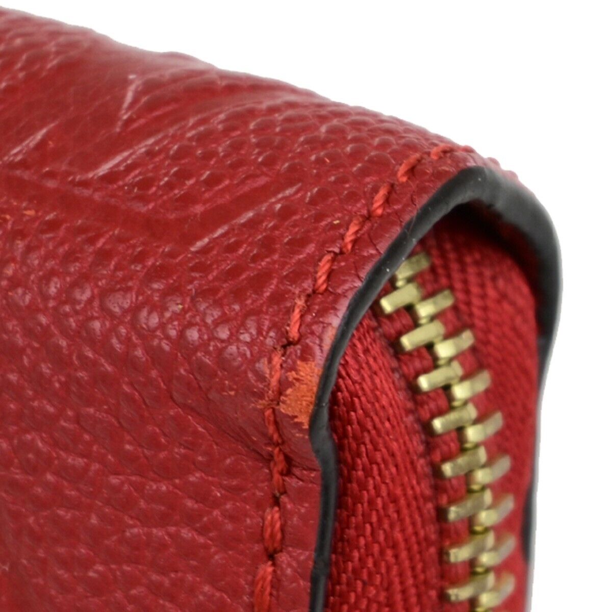 LOUIS VUITTON Clemence Long Bifold Wallet Monogram Empreinte Red M60169 79EC965