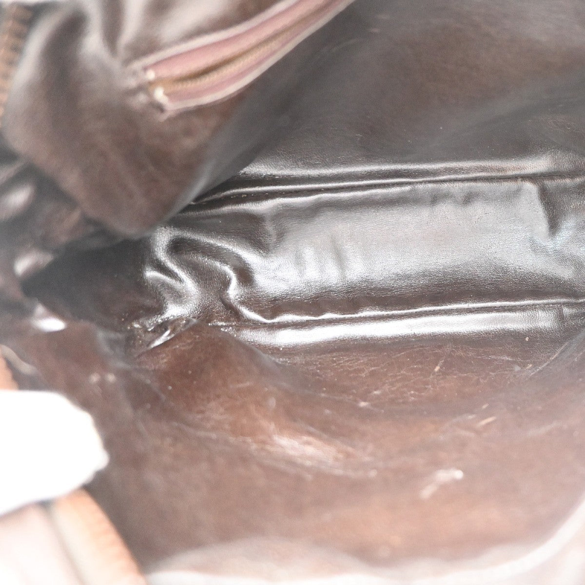 CELINE C Macadam Horse Carriage Shoulder Bag PVC Leather GHW Brown Italy 30KD149