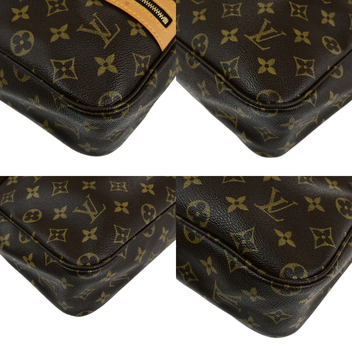 LOUIS VUITTON Sac Bosphore 2way Hand Bag Monogram Leather Brown M40043 667ED347