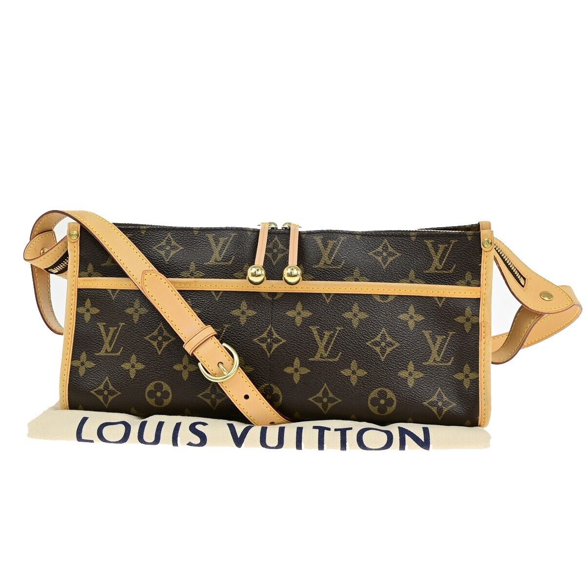 LOUIS VUITTON LV Popincourt Long Shoulder Bag Monogram Brown M40008 40RF231