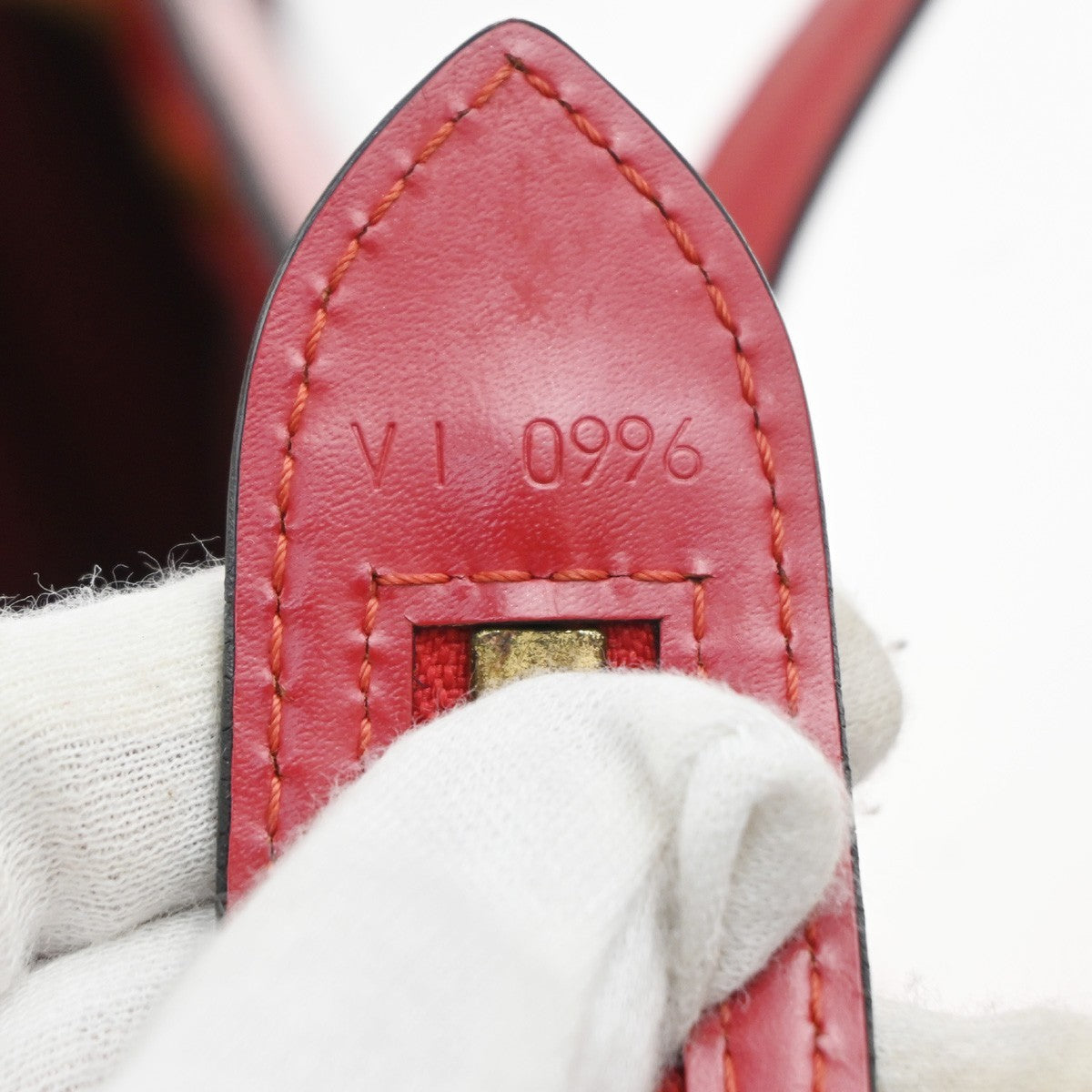 LOUIS VUITTON LV Saint Jacques PM Hand Bag Epi Leather Red France M52277 86YJ145