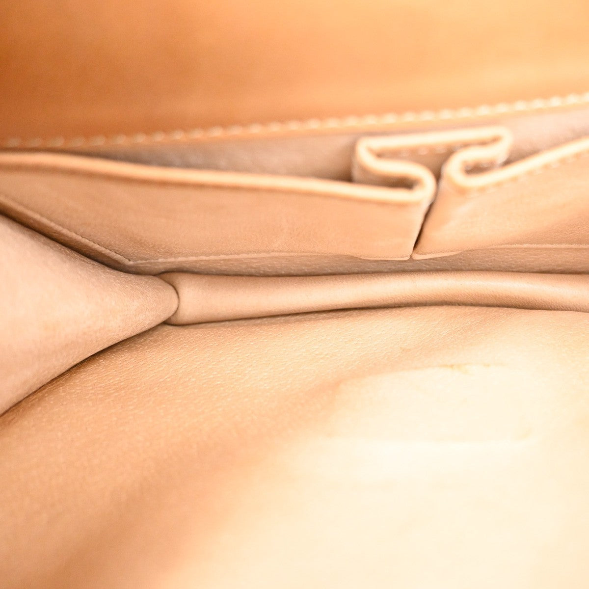 CELINE Logo Macadam Double flap Hand Bag PVC Leather Brown GHW Italy 34MA096