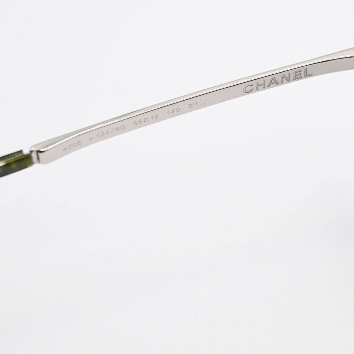 CHANEL CC Logo Sunglasses Eye Wear Mirror Lenz Plastic Metal Silver 4206 36RL592