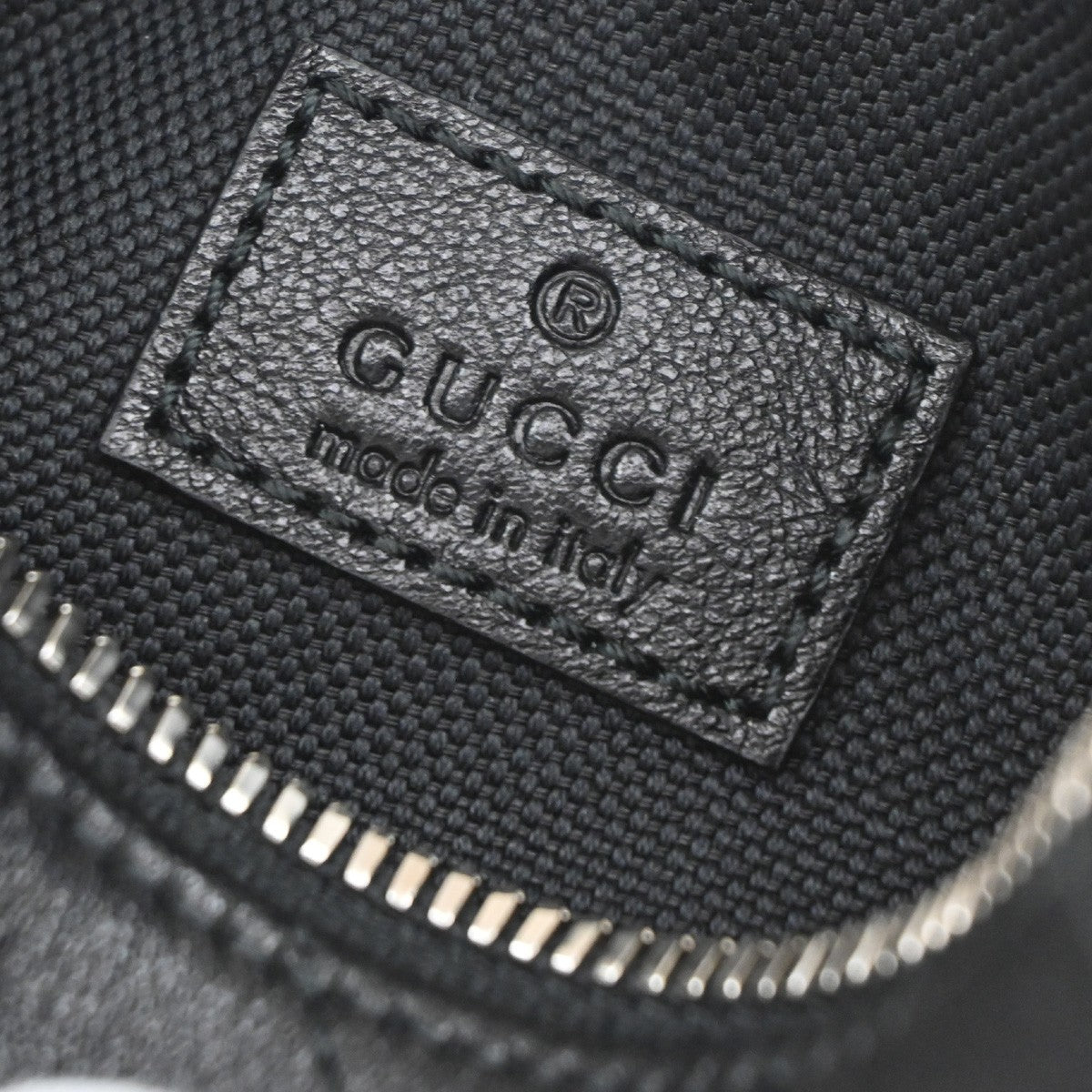 GUCCI Interlocking GG Blondy Mini Shoulder Bag Leather Black SHW 14RF843