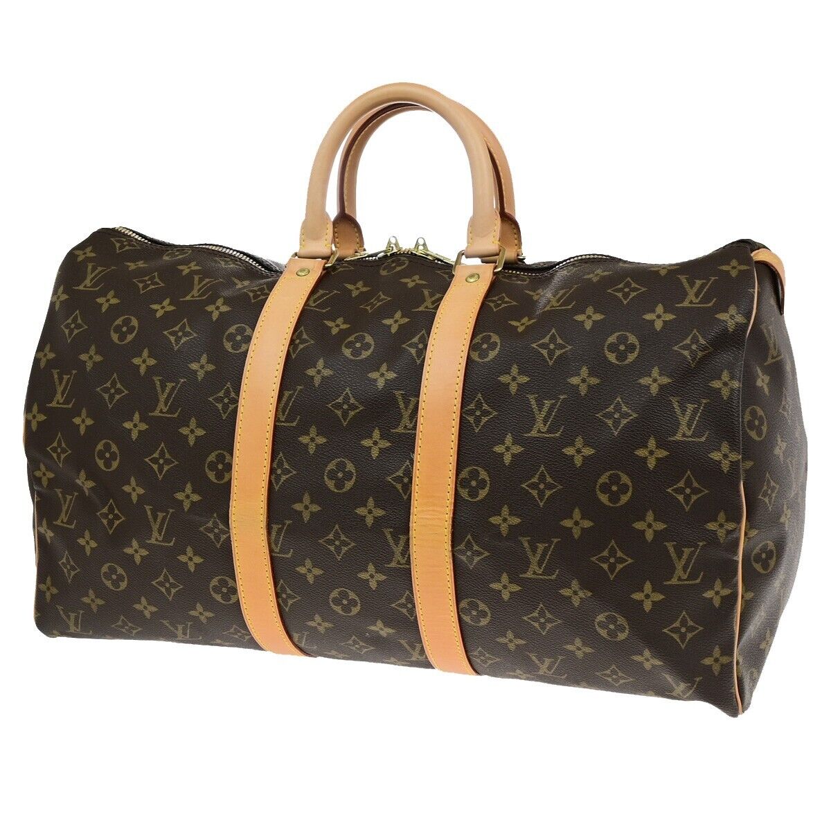 LOUIS VUITTON Keepall 45 Travel Hand Bag Monogram Leather Brown M41428 46EE013