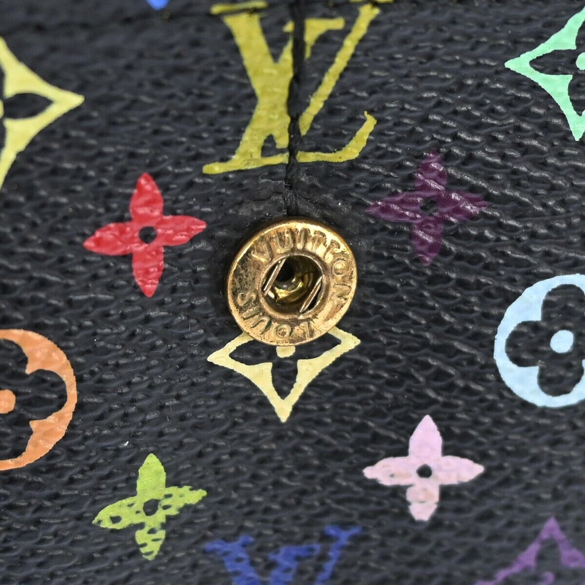 LOUIS VUITTON Sarah Long Bifold Wallet Monogram Multi Black Beige M93533 37GA258