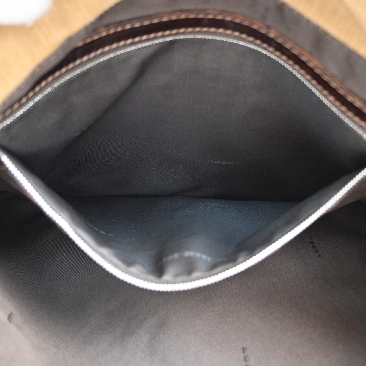 FENDI Mamma Baguette Shoulder Bag Corduroy Leather Brown BE SHW Italy 87CA870