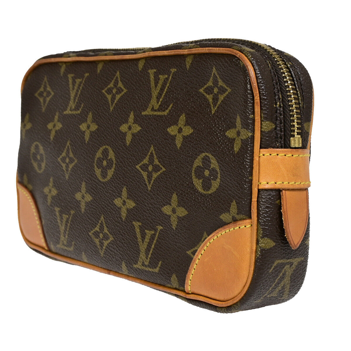 LOUIS VUITTON Marly Dragonne PM Clutch Hand Bag Monogram Leather M51827 32YF514
