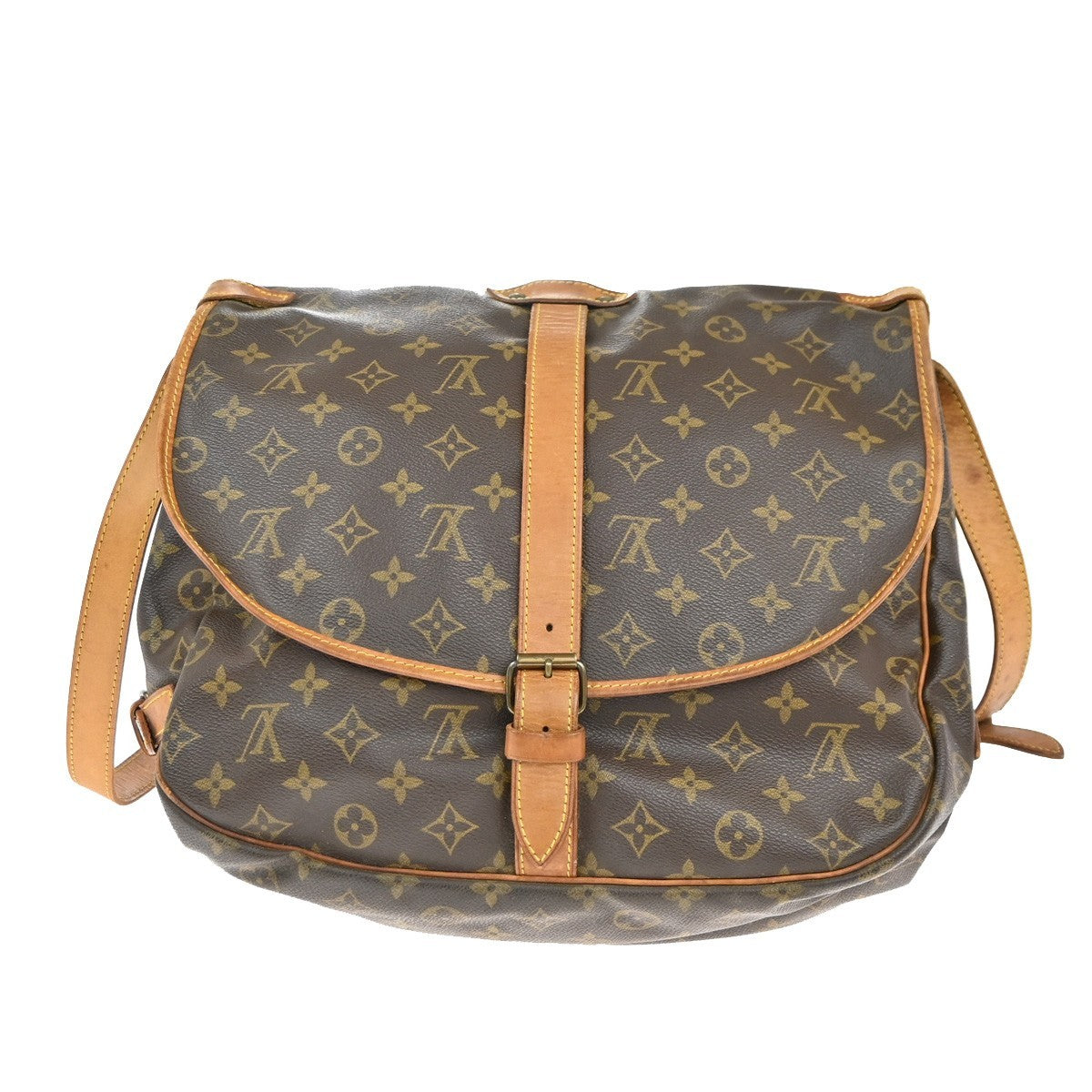 LOUIS VUITTON Saumur 35 Shoulder Bag Monogram Leather BN France M42254 87EG369