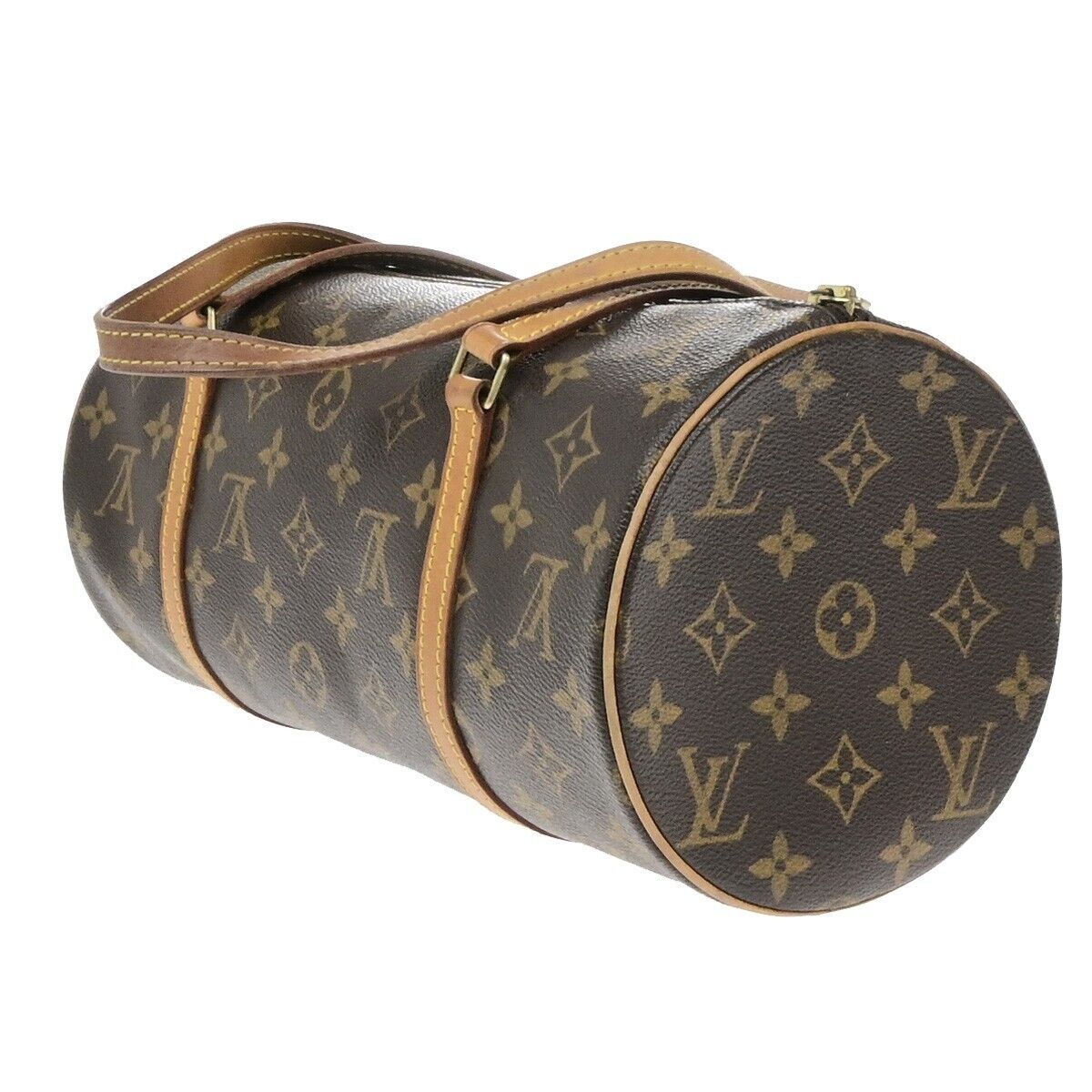 LOUIS VUITTON Logo PAPILLON 30 Hand Bag Monogram Leather Brown M51365 86ED925