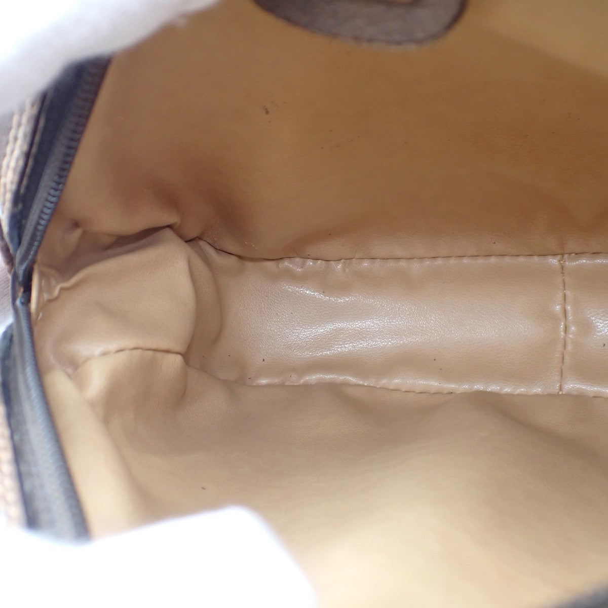 GUCCI GG Pattern Sherry Line Mini Shoulder Bag PVC Leather Beige Brown 32KC369