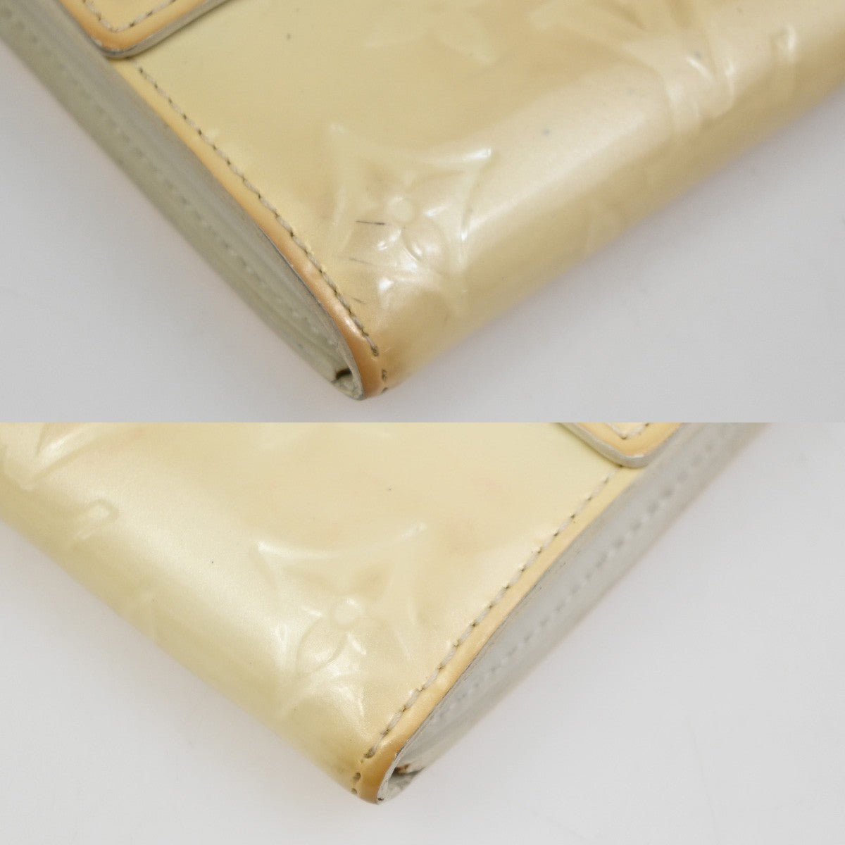LOUIS VUITTON Portefeuille Sarah Wallet Monogram Vernis Pearl M91971 65KC628
