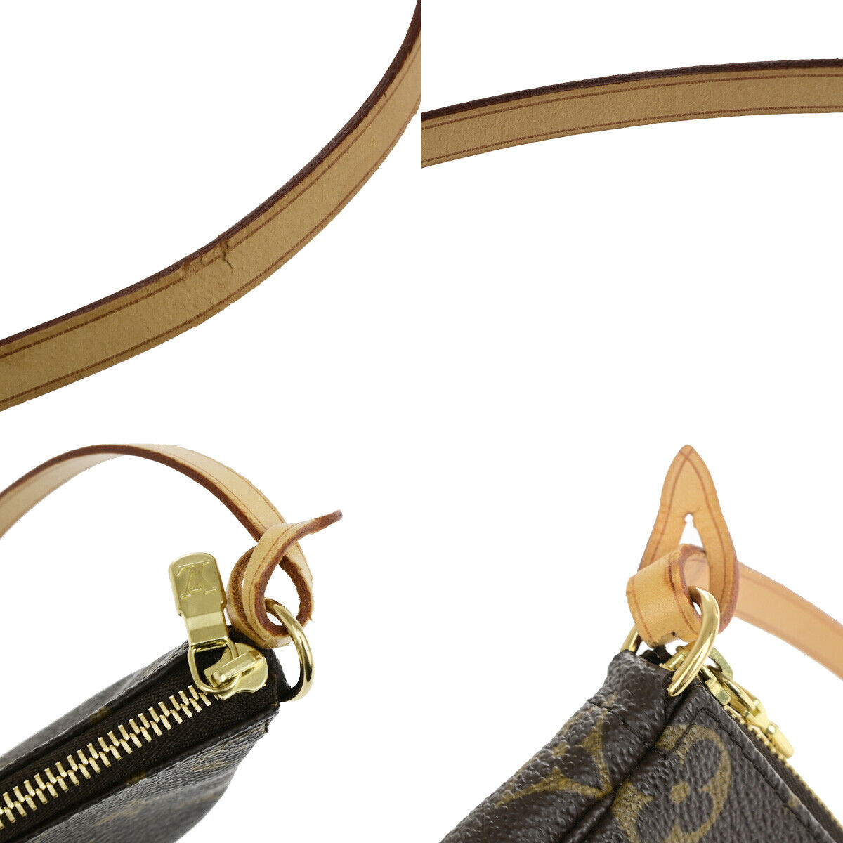 LOUIS VUITTON Mini Pochette Accessoires Hand Bag Monogram Leather M58009 12YF640