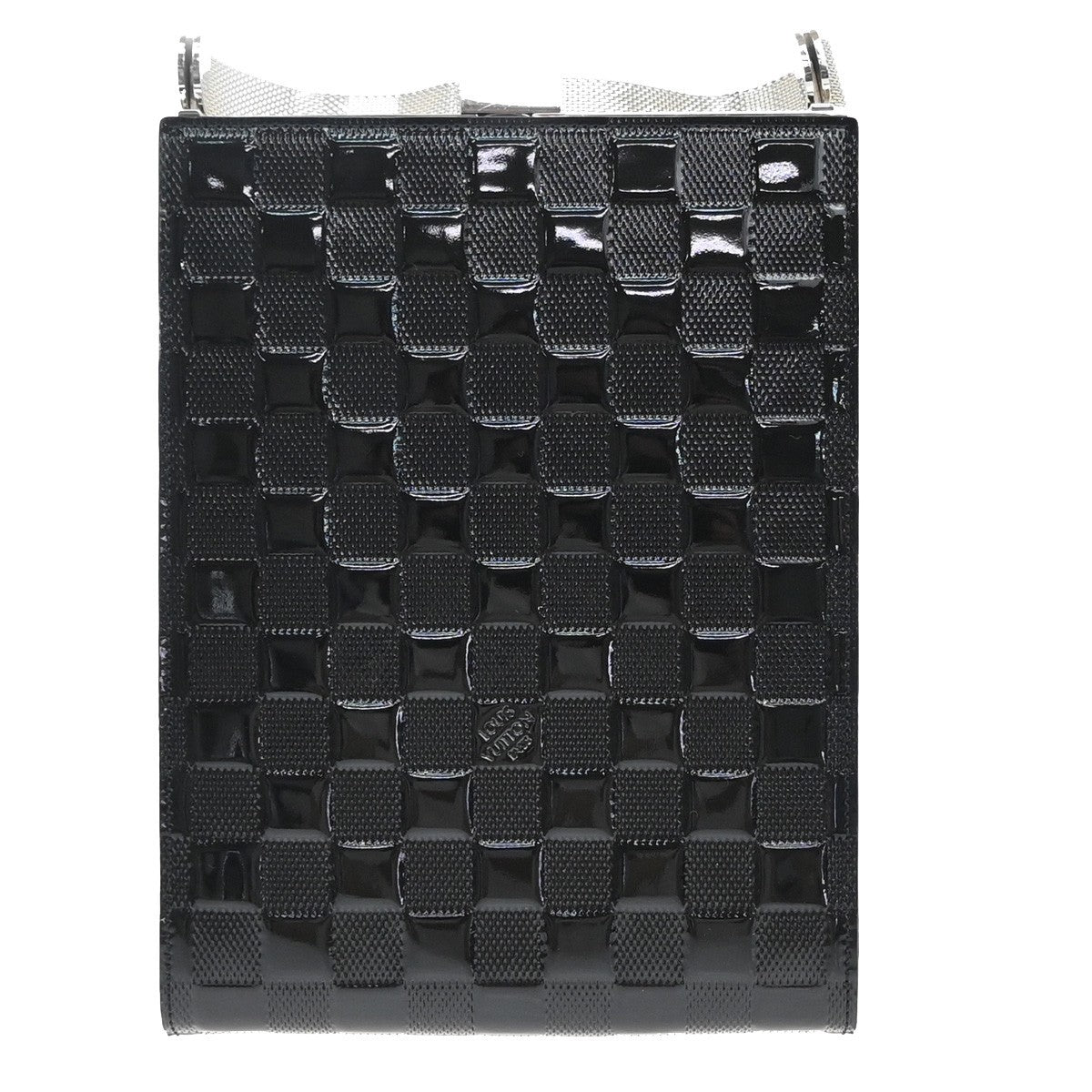 LOUIS VUITTON Ange Hand Bag Damier Vernis Leather Black Silver M92103 75KB434