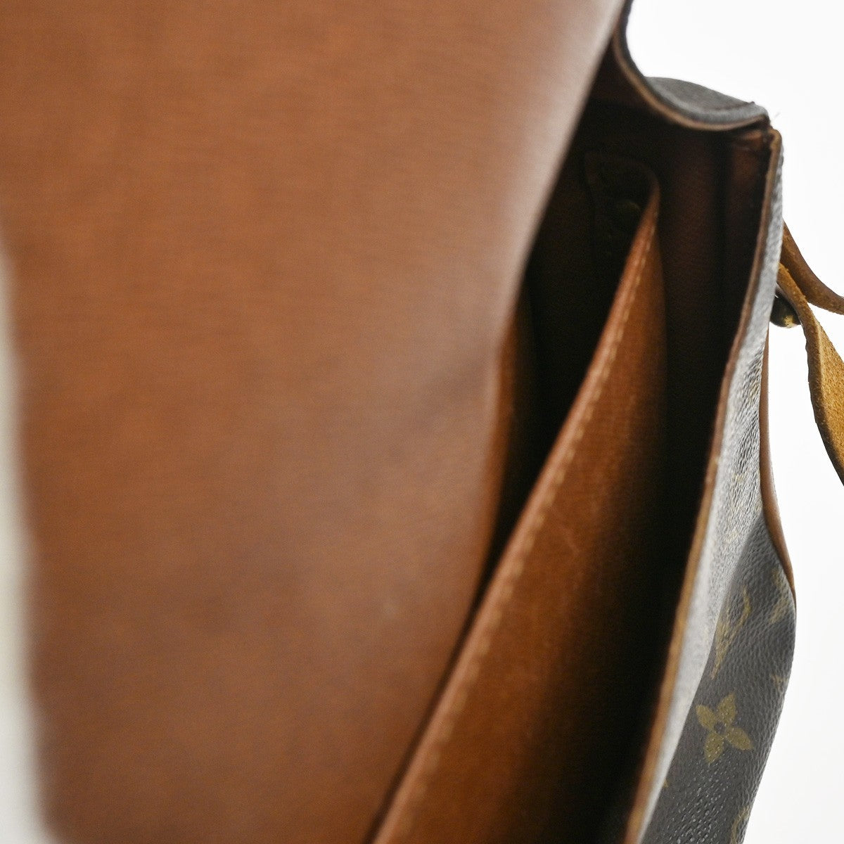 LOUIS VUITTON Cartouchiere MM Shoulder Bag Monogram Leather Brown M51253 62KC516