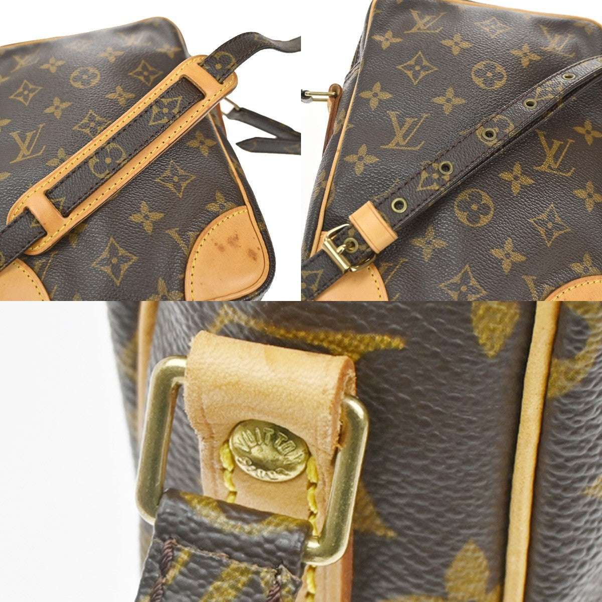 LOUIS VUITTON Danube Shoulder Bag Monogram Leather Brown France M45266 84KC774