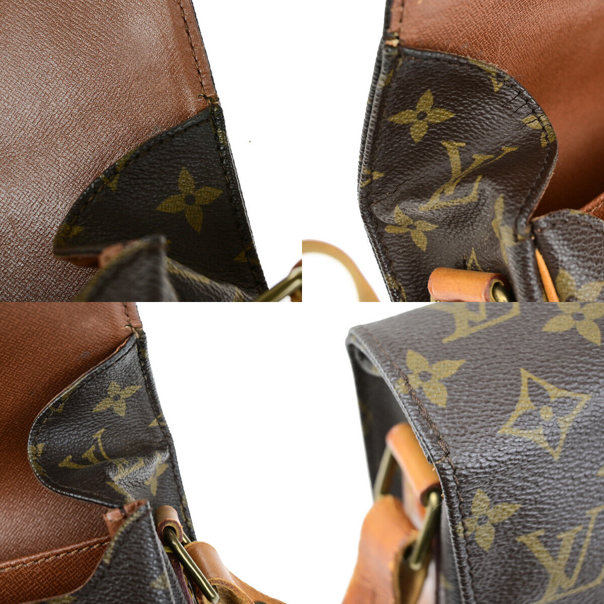 LOUIS VUITTON Cartouchiere MM Shoulder Bag Monogram Leather Brown M51253 36YG722