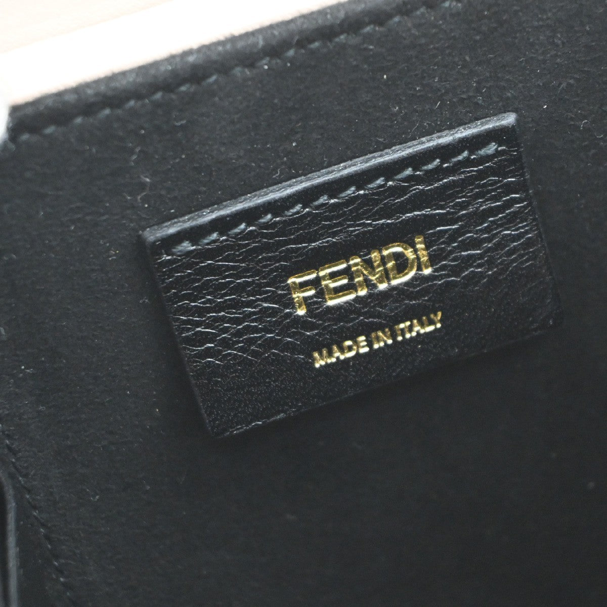 FENDI Logo Vertical Box Shoulder Bag Leather Pink GHW Italy 13RF862