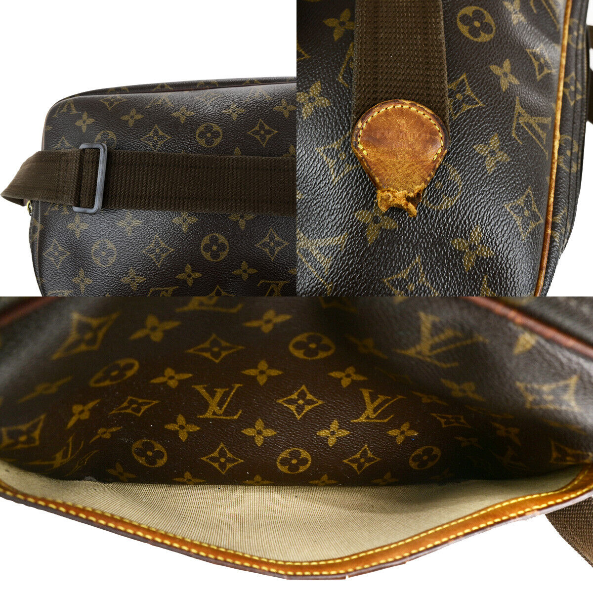 LOUIS VUITTON Reporter PM Crossbody Shoulder Bag Monogram Leather M45254 66YG514