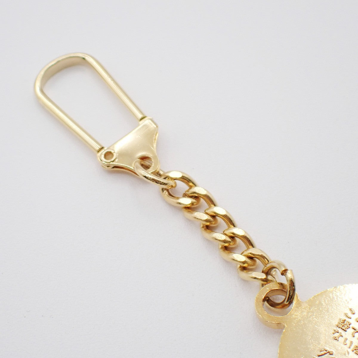 GUCCI Plus Logo Key Holder Bag Charm Key Ring Gold-Plated 08KP065